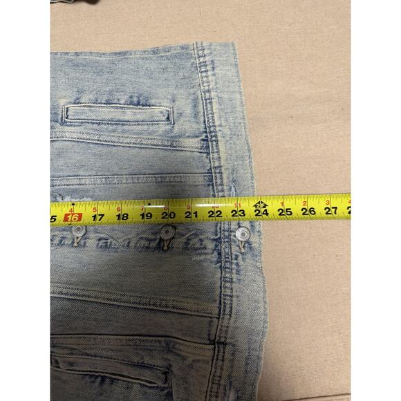 Old Navy Blue Denim Jacket Womens Medium Light Wash Trucker Distressed 1984 - Picture 13 of 13